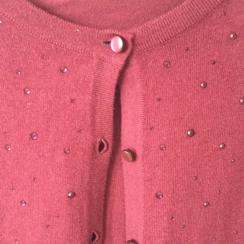 A New Day cardigan sweater, beads/jewels, size Medium - Picture 3 of 8